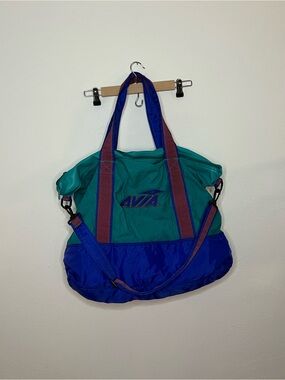 Avia Teal, Royal Blue and Purple Y2K duffle